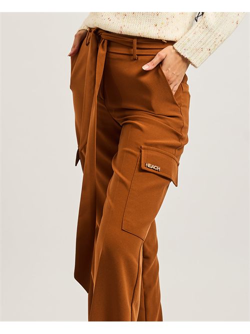 Silvian Heach women's cargo pants with knotted belt SILVIAN HEACH | GPA25533PABISCUIT